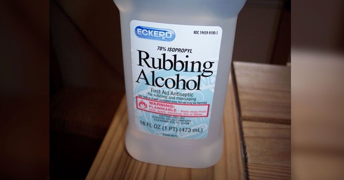 Apply Rubbing Alcohol Solution